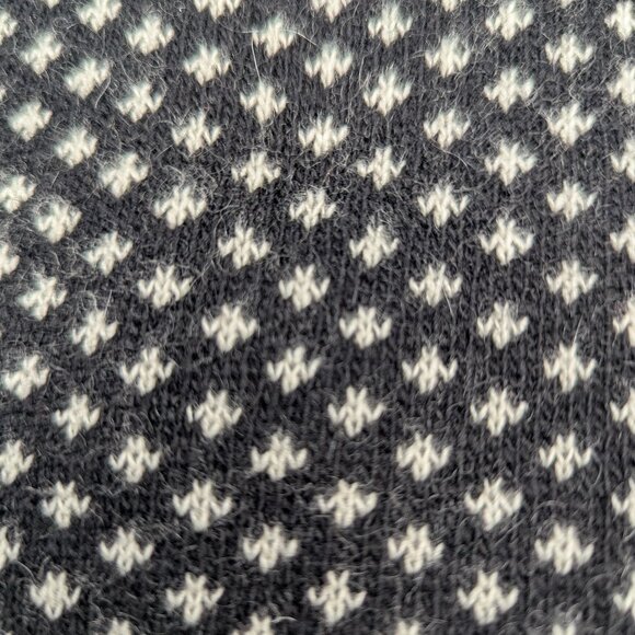 Bullock & Jones 100% Cashmere V-Neck Sweater Black White Geometric Men’s 42 - Picture 8 of 8